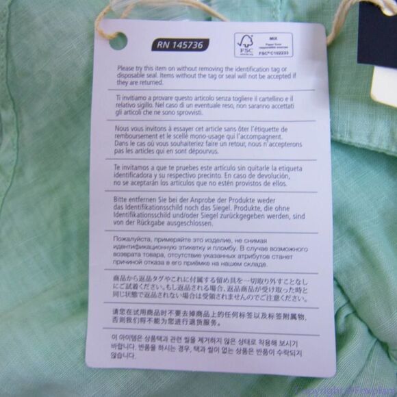 NEW Gotha Italian-made Linen short sleeve shift dress, light green, side pockets - Picture 15 of 16